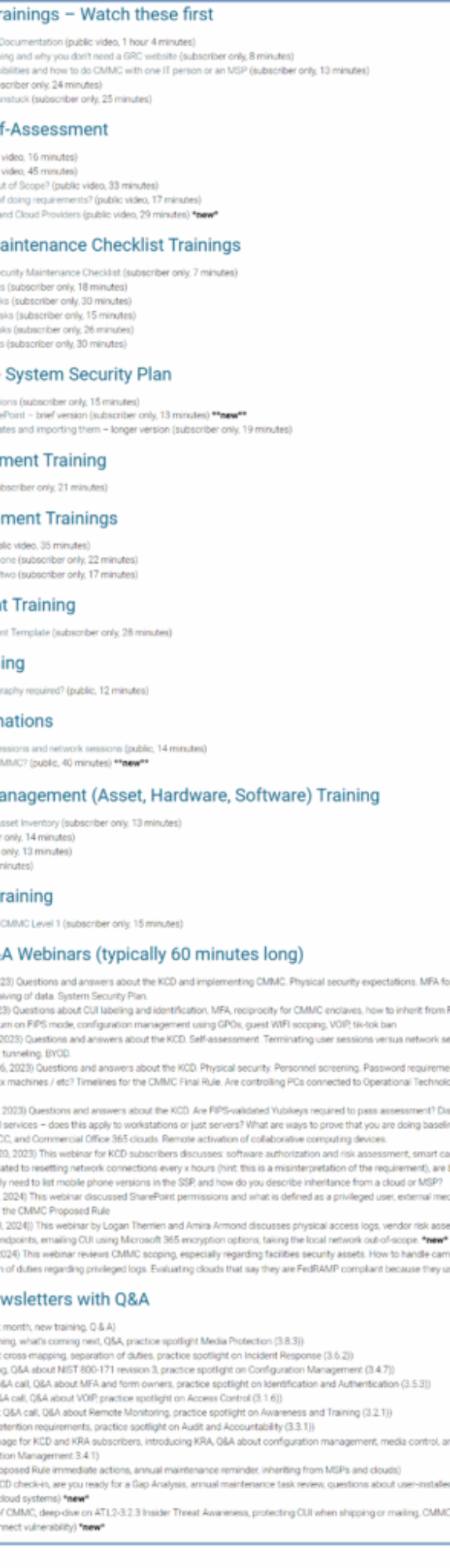 KCD-training-library